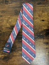 Brooks Brothers Red, Blue  White Striped Tie 100 Silk Men's Necktie 58"