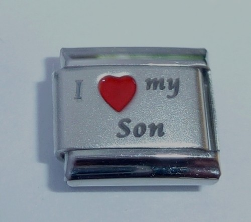 I LOVE MY SON Italian Charm - Red Heart 9mm fits Classic Bracelets E406 Boy - Picture 4 of 11