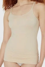 MAIDENFORM Firm Control Long Length Cami Tank Beige Cream Sz Small / S