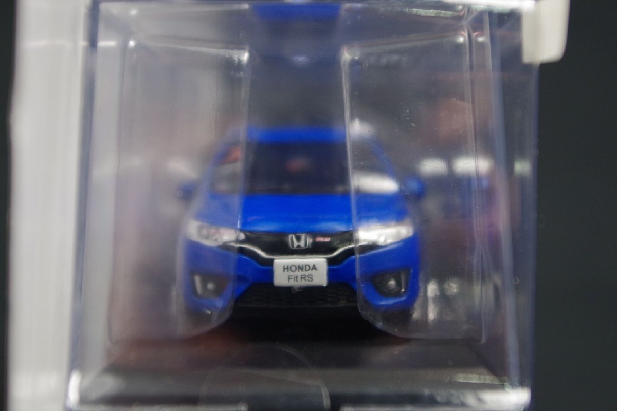 Honda Fit RS 2014 Blue 1/43 Scale Box Mini Car Display Diecast Vol