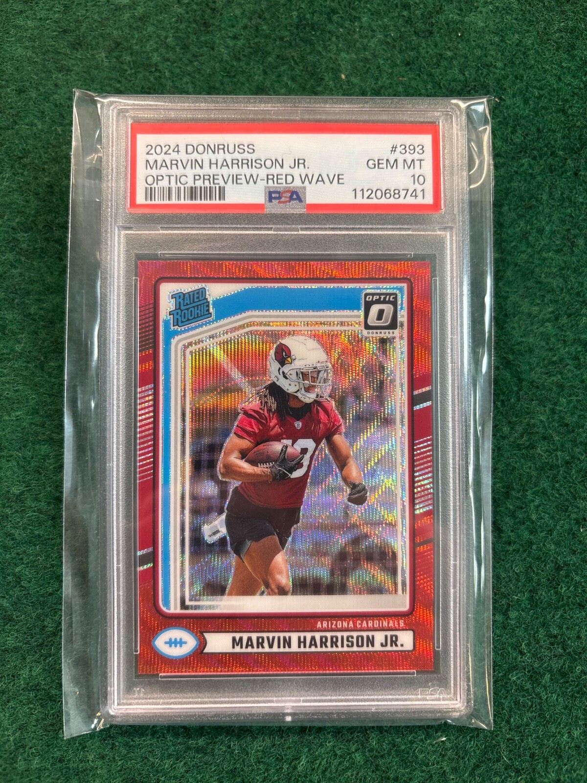 Marvin Harrison Jr. Panini Donruss #393 Optic Preview-Red Wave