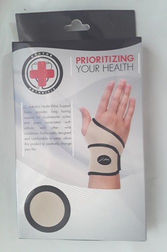 Dr. Arthritis Copper Lined Wrist Brace 1 Size Fits All ** Package Damaged ** - Picture 1 of 2
