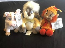 NEW DISNEY STORE PLUSH BEAN BAG BLACK CAULDRON 3 SET GURGI FAIRFOLK HEN WEN