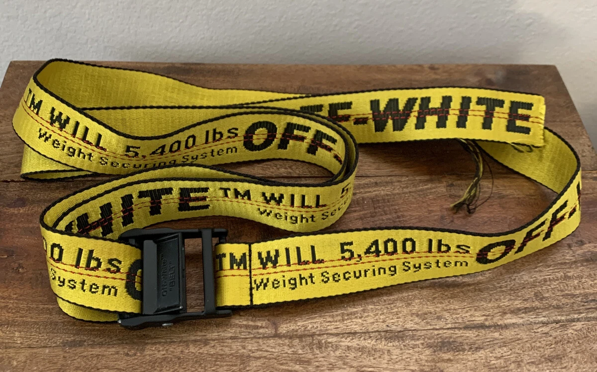 OFF-WHITE Industrial strap nylon duffle bag 'Black Yellow