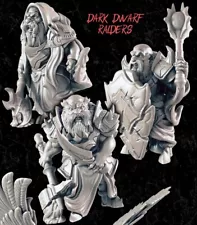 "Duergar Dark Dwarf Raiders x3 lot" Beasts & Baddies 2 EC3D resin miniatures D&D