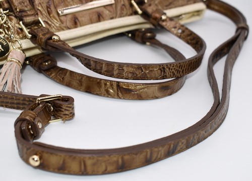 Brahmin Mini Asher Satchel Bag in Oak Primose - Picture 8 of 17