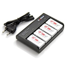 Soshine V4 Ladeger&auml;t f&uuml;r 9V Block Akkus Li-ion Ni-MH LiFePO4 incl 230V Netzkabel