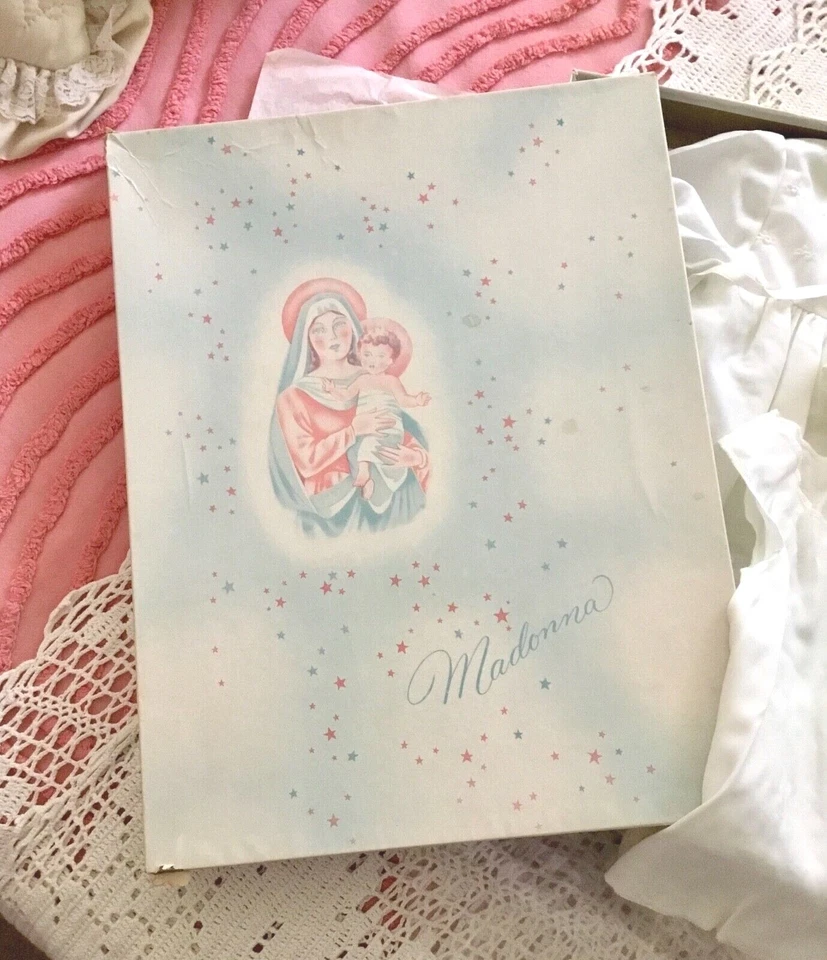 DE COLECCIÓN MADONNA HADDAD 5 PIEZAS BEBÉ NIÑA TRAJE DE BAUTIZO EN CAJA CON RECIBO COMO NUEVO Foto 2 de 4