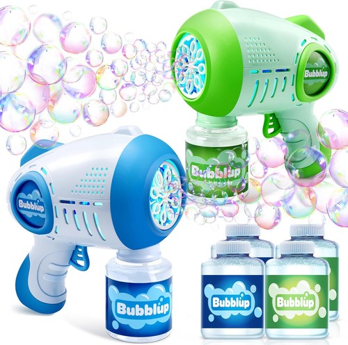 2 packs of bubble guns, 4 bottles of solution, 10 hole automatic bubble gun - Picture 9 of 9