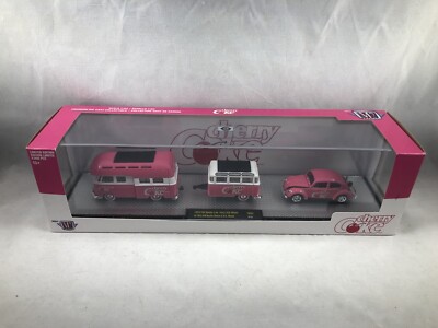M2 Cherry Coke 1959 VW Double Cab Truck USA Model & 1953 VW Beetle Deluxe TW04