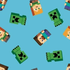 Springs Creative Mojang Minecraft Friends Cotton Fabric by the Yard