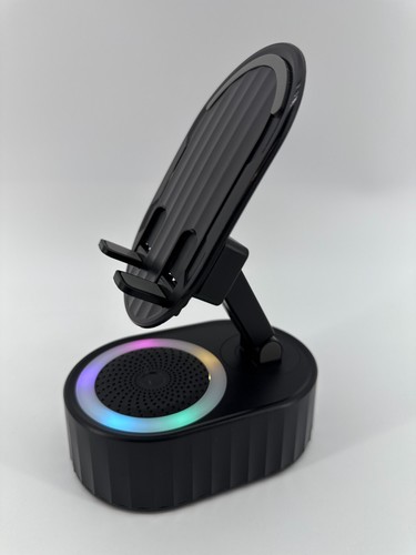 Altoparlante Bluetooth wireless 5 in 1 supporto telefono RGB supporto audio a induzione NUOVO - Foto 3 di 4