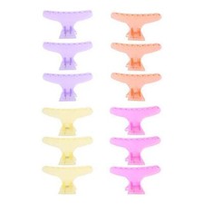 12Pcs / Set Colorful Hair Clips Lovely Butterfly Holding Hair Hold Clip Clear