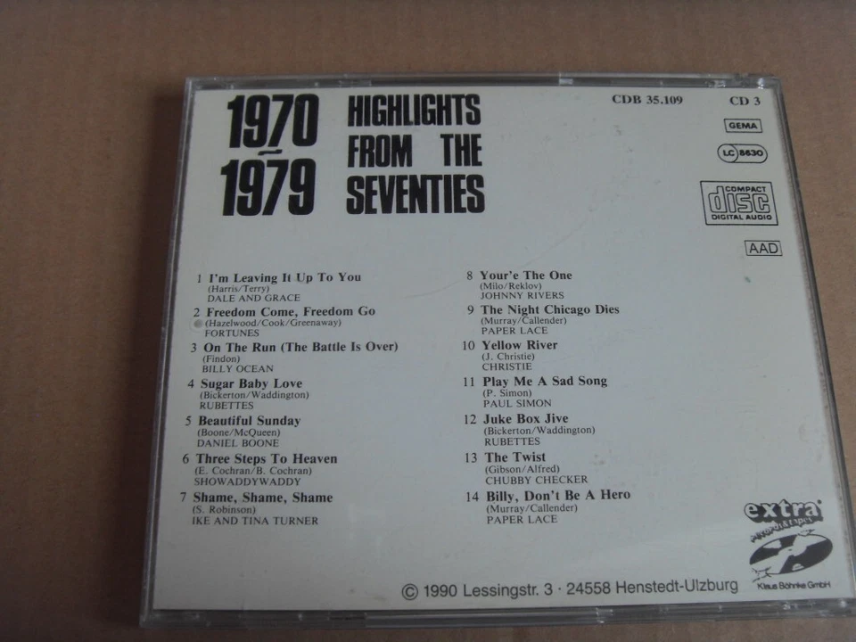 1970 - 1979 Highlights from the Seventies, Dale and Grace, Rubettes, Paul Simon  - Bild 2 von 2