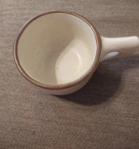 MCM Fabrik Pottery Flat Cup Mug Vintage Stoneware Jim McBride Rare Color Free SH