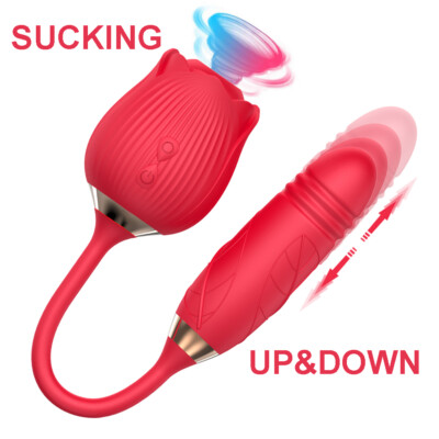 ross sex toy Automatic-Telescopic-Thrusting-Penis-Dildo-Sex-Machine-Rose-Vibrator-Adult- Toy
