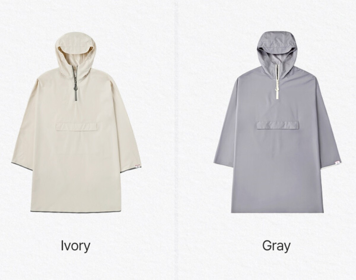★Starbucks x Hunter★Light Rain Poncho(限定,防水,軽量) Gray Starbucks KOREA 2024 LIGHT UP Rain Poncho SUMMER e-Frequency