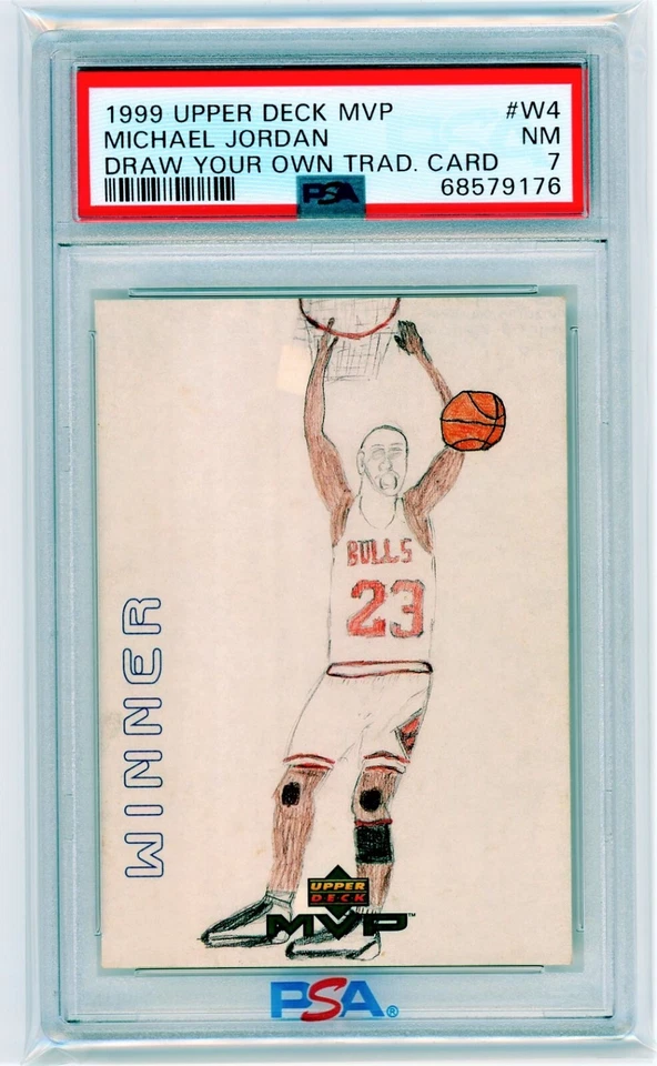 Michael Jordan 1999-00 Upper Deck MVP #W4 PSA 7 NM Winner Draw Your Own Card - Image 3 of 3
