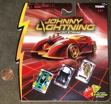 Tomy, Johnny Lightning Micro Strike Cars - Super Cyclonic Speed -  3 Car Pack