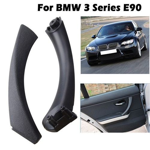 Fits BMW E90 328i Right Side Black Inner Outer Door Panel Handle Pull Trim Cover - Bild 1 von 9