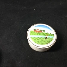 Vintage Villeroy & Boch Naif Winter Laplau Round Trinket Box
