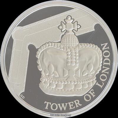2019 Tower Of London The Crown Jewels Silver Proof Piedfort £5