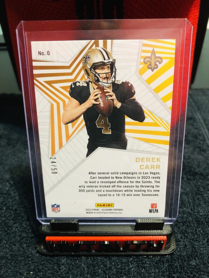 2023 Panini Illusions - Shining Stars Black #6 Derek Carr /50 - Image 2 of 3