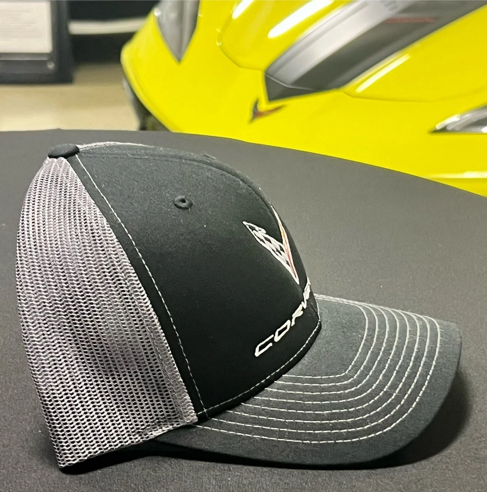 ¡¡Nuevo!! Sombrero de malla C8 Corvette negro y carbón - Tienda Lingenfelter - Se envía en caja Foto 3 de 4