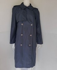 Lanvin Paris Trench Coat Navy Shimmer Jacket- 42 / L / 10