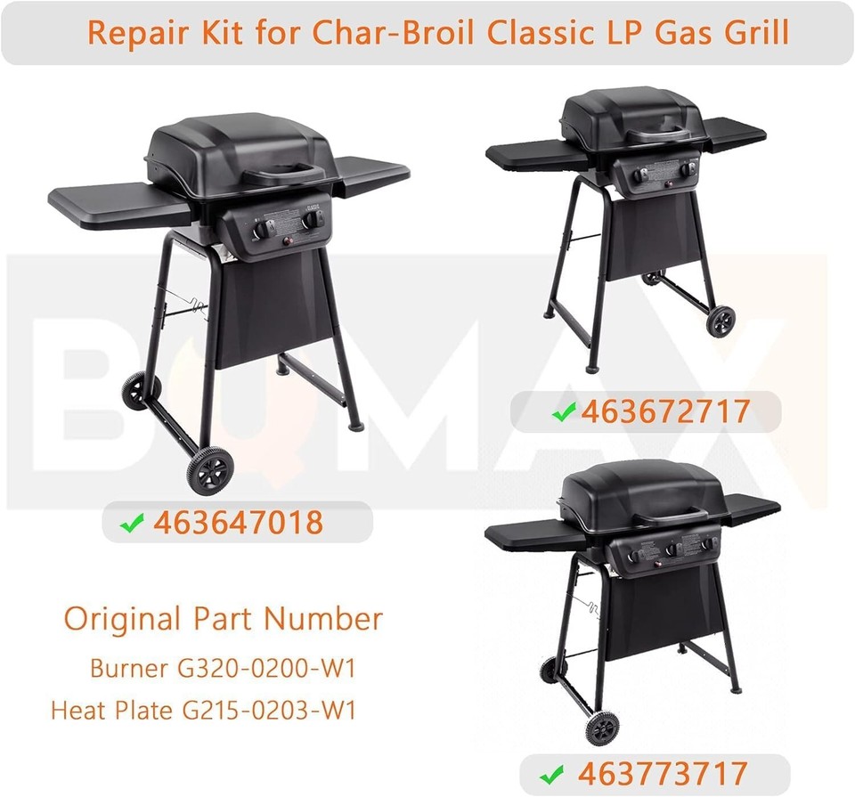 Grill-Ersatzteile Für Charbroil Classic 280 – Brenner & Heizplatten-Set, 2er-Pack