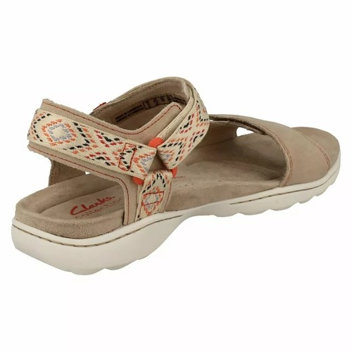 *VERKAUF* Damen Clarks Amanda Step Wildleder Flach Geh Sandalen - Picture 7 of 19