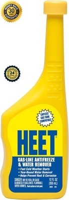 HEET Water Remover & Premium Gas Line Antifreeze, Removes Water 12 fl. oz.