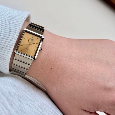 SEIKO Dolce 1221-5640 1985 Gold Dial Tungsten Watch