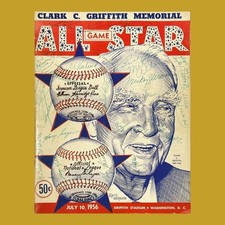 1956 All-Star Game Signed Program 43 Signatures 16 HOFers Mickey Mantle PSA LOA