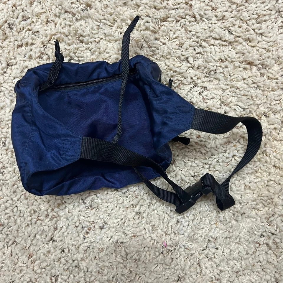 Riñonera grande de 9" vintage años 90 Eddie Bauer azul marino bolso cinturón Foto 4 de 4
