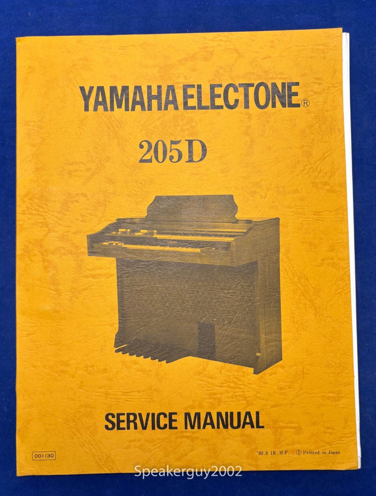 Original Yamaha 205D Electone Organ Service Manual