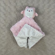 Just One You by Carter's Pink Owl Baby Lovey Security Blanket White Polka Dots