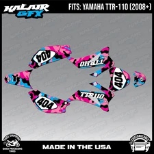 Graphics Kit for Yamaha TTR 110 (2008-2023) TTR110 Invasion Series - Pink