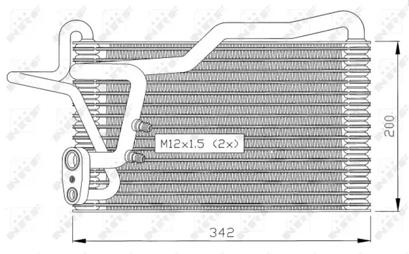 Air conditioning evaporator R 134a 36036 NRF for AUDI COUPE B3 80 B4 Saloon