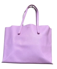 Furla Sally Leather Tote Glicine Lilac Pink Large Structured Shopper New NWT