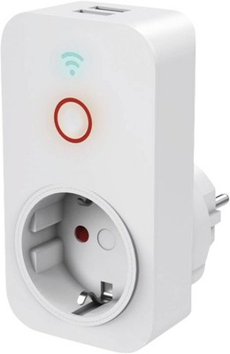 Hama 176612 WLAN-Steckdose USB, per Sprache/A Weiss