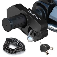 Motorcycle Lock, Heavy Duty Anti Theft Helmet, Brake and Handlebar Lock, Univ...