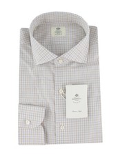 500 Luigi Borrelli Light Brown Cotton Shirt - Slim - LB382611