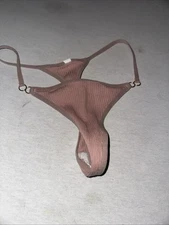 Womens Size XL Tan Thong Panties