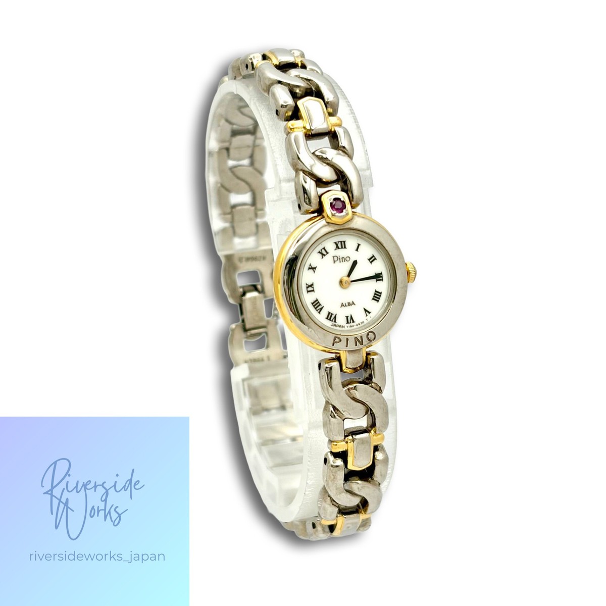 SEIKO ALBA PINO Ladies Watch Roman Y150-0G20 New Battery View 6
