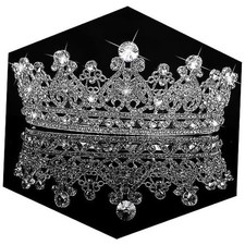 Tiaras and Crowns for Women Crystal Wedding Tiara for Bride, Royal Silver