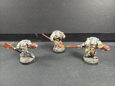 Warhammer 40k  Space Marines Grey Knights Metal Strike Squad X3 Painted