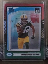 2024 Panini Donruss - Rated Rookie Marshawn Lloyd #374 Optic Preview Red & Green