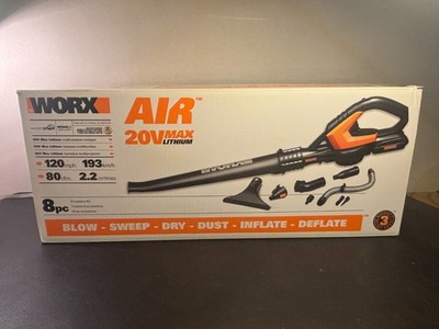 Worx AIR WG545.1 Cordless 20V Power Share 2.0Ah Multi-Purpose Leaf Blower Kit