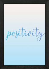 Positivity affirmations Framed Wall Art Poster Canvas Print Picture